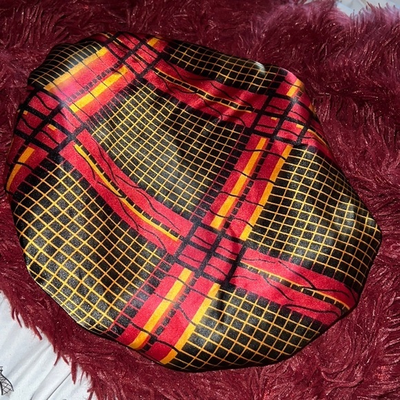 African printed satin lined hair  bonnet - Picture 5 of 10